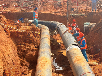 成渝中線成都段大管徑輸氣管道控制性工程順利完成遷改，為輸水管道工程建設(shè)鋪平道路